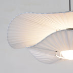 Ritta Modern Nordic Cloth/Metal Shell Pendant Light, White