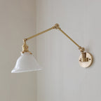 Tiffany Vintage Foldable  Wall Lamp, Green/White