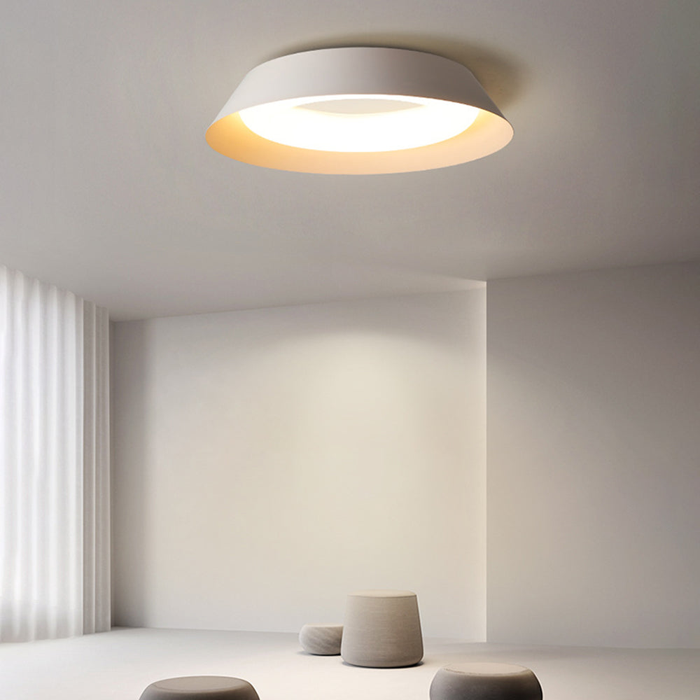 Arisha Nordic Bowl Metal/ Flush Mount Ceiling Light, White