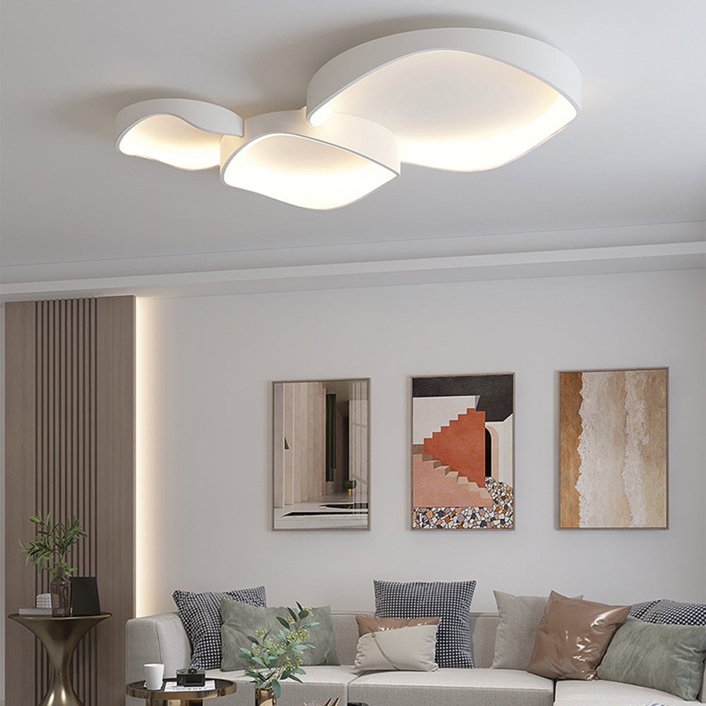 Arisha Modern Wave Flush Mount Ceiling Light