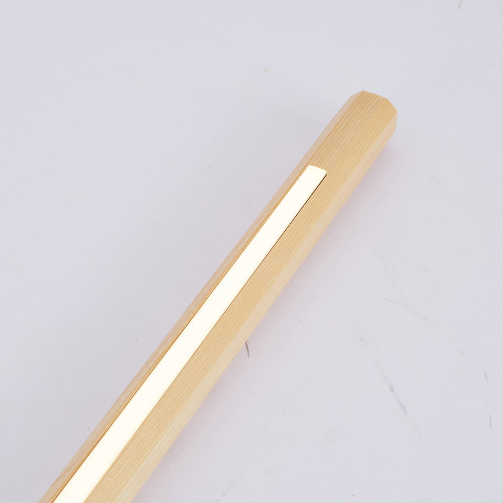 Ozawa Minimalist Linear Floor Lamp, Wood/, Living Room