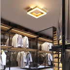 Arisha Modern Simple Gold Flush Mount Ceiling Light, Square/Round