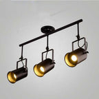 Silva Vintage Adjustable Semi-Flush Mount Ceiling Light, Black