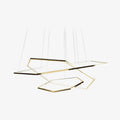 Arisha Minimalist Geomatic Metal Pendant Light, Gold, DIY