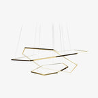 Arisha Minimalist Geomatic Metal Pendant Light, Gold, DIY