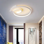 Arisha Modern Spiral Shaped Metal Ceiling Light, Black/White