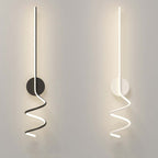 Arisha Modern LED Art Interior Wall Light Spiral, Black & White