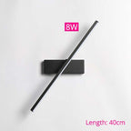 Struve Rotatable Wall Lamp for Bedroom, Black/White