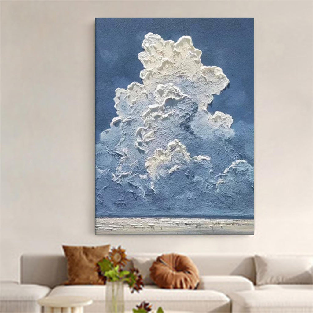 3D Cloud Landscape Textured Sky Wall Art