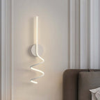 Arisha Modern LED Art Interior Wall Light Spiral, Black & White