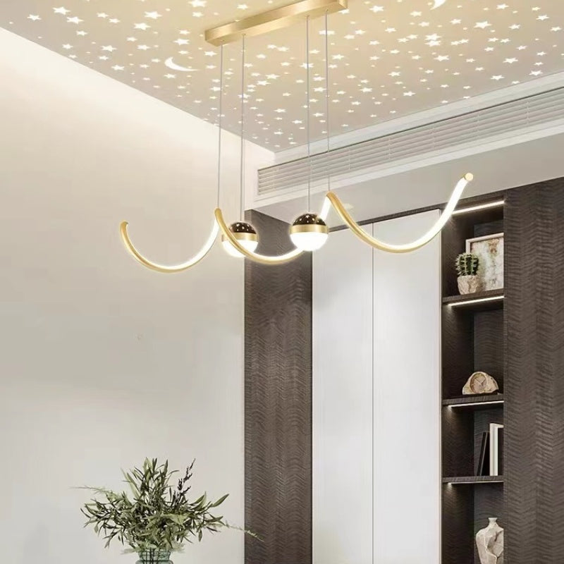 Arisha Nordic Globe Wavy Metal/ Pendant Light