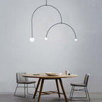 Arisha Minimalist Linear Mobile Pendant Light, Black