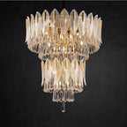 Arisha Luxury Feather Crystal Chandelier, Living Room