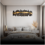 Kristy Industrial Chandelier Cylindrical Metal Black Gold Living Room
