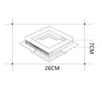 Arisha Modern Simple Gold Flush Mount Ceiling Light, Square/Round