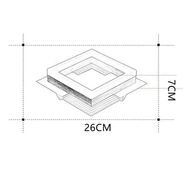 Arisha Modern Simple Gold Flush Mount Ceiling Light, Square/Round