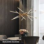 Arisha Pendant Light, Black/Gold, 6/8/10/12 Heads