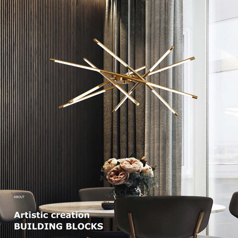 Arisha Pendant Light, Black/Gold, 6/8/10/12 Heads