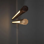 Ozawa Minimalist Linear Floor Lamp, Wood/, Living Room