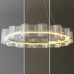 Arisha Creative Ring Metal/Arcylic Pendant Light, Gold