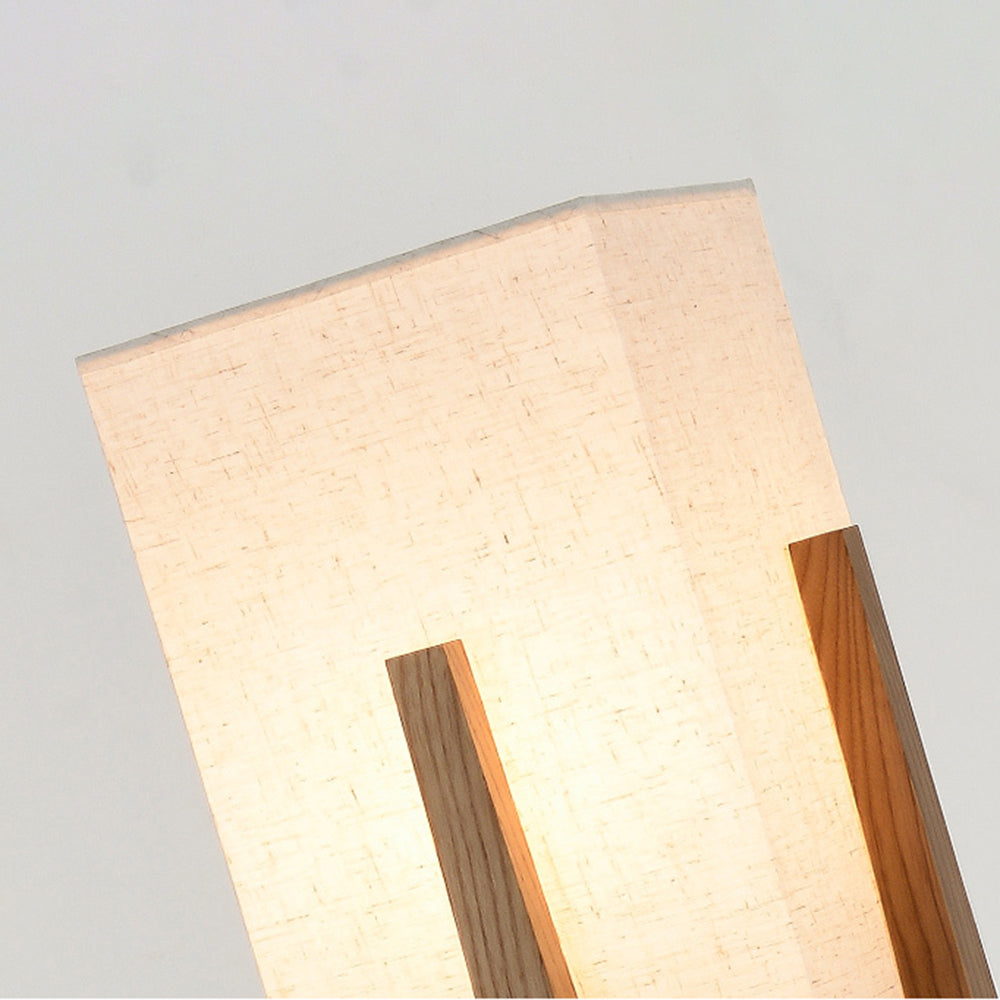 Ozawa Natural Rectangular Wood/Fabric Floor Lamp