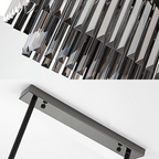 Kristy Design Rectangle Metal Pendant Light, Black