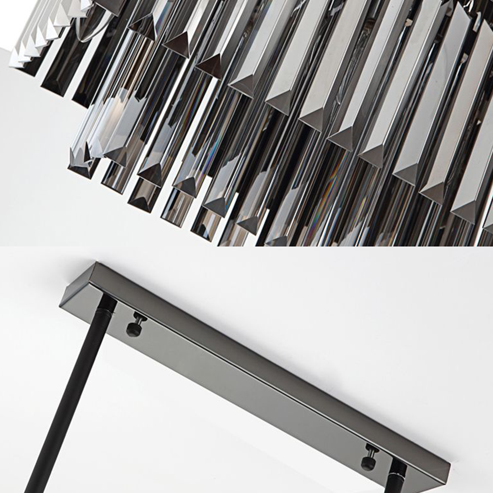 Kristy Design Rectangle Metal Pendant Light, Black