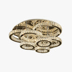 Kristy Modern Multi Ring Metal And Crystal Pendant Light