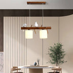 Muto Bird Pendant Light Wood, 2/3 Heads
