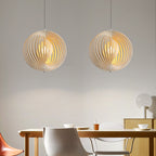 Muto Japanese LED Pendant Light Black/Gold Wood Bedroom/Bar