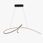 Arisha Pendant Light Irregular-curved Modern, Metal, Black/Gold, Restaurant