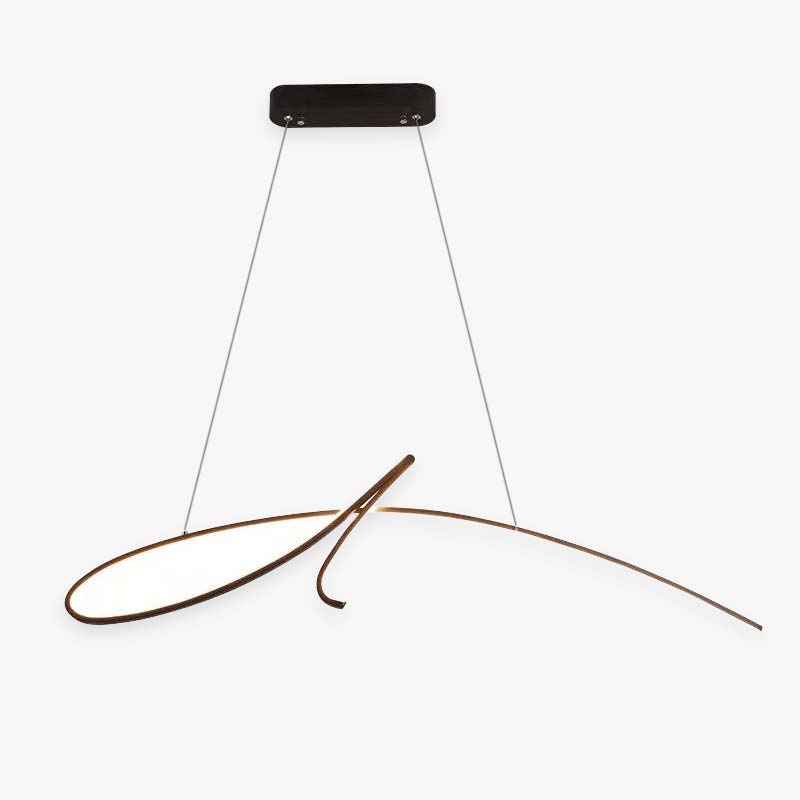 Arisha Pendant Light Irregular-curved Modern, Metal, Black/Gold, Restaurant