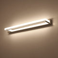 Arisha Elegant Rectangular Mirror Front Vanity Sliver White Wall Light