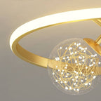 Valentina Semi-Flush Mount Ceiling Light, Gold & Black, 2 Style
