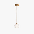 Kristy Diamond Facet Golden Pendant Light, Metal/