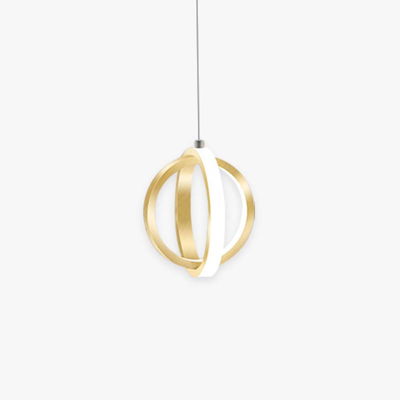 Kristy Pendant Light Spherical Modern, Metal, Black/Gold, Kitchen