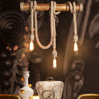 Silva Vintage Retro Resin Pendant Light, flaxen