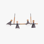 Valentina Nordic Multi Rope Wood Pendant Light, White/Green/Gray