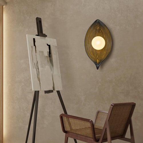 Aria Modern LED Wall Lamp Black/White/Wood Living Room