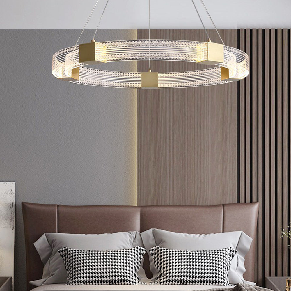 Arisha Modern Round/Oval /Metal Pendant Light, Gold
