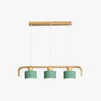 Valentina Pendant Light Cylinder Nordic, Bamboo, White/Green/Gray, Bedroom