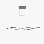 Arisha Pendant Light Linear Double Wave Modern, Metal, Black/Grey, Bedroom