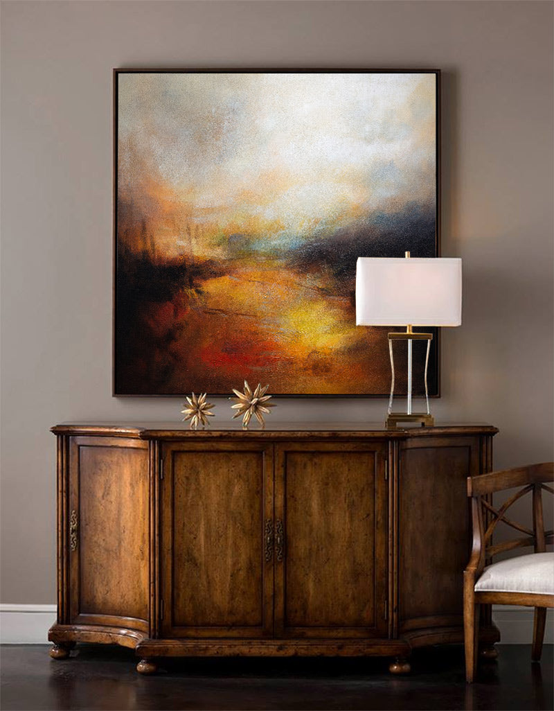 Sunset Inspired Landscape Oil Painting