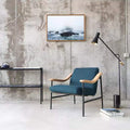 Carins Modern Nordic Minimalistic Floor Lamp, Marble & Metal, Black