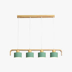 Valentina Pendant Light Cylinder Nordic, Bamboo, White/Green/Gray, Bedroom