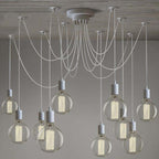 Silva Retro Country LED Spider Chandelier, Black/White