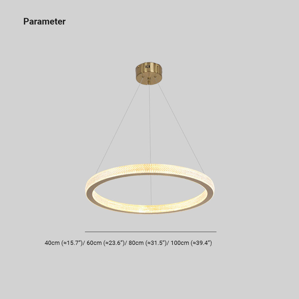 Kristy Contemporary Gold Luxury Ring Pendant Light