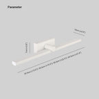 Arisha Nordic LinearMetal Mirror Front Vanity Wall Lamp, White