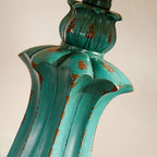 Eryn Floor Lamp Table Vintage, Metal/Resin, Green, Living Room