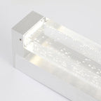 Arisha Transparent Rectangular Mirror Front Vanity LED Wall Lamp, Bathroom